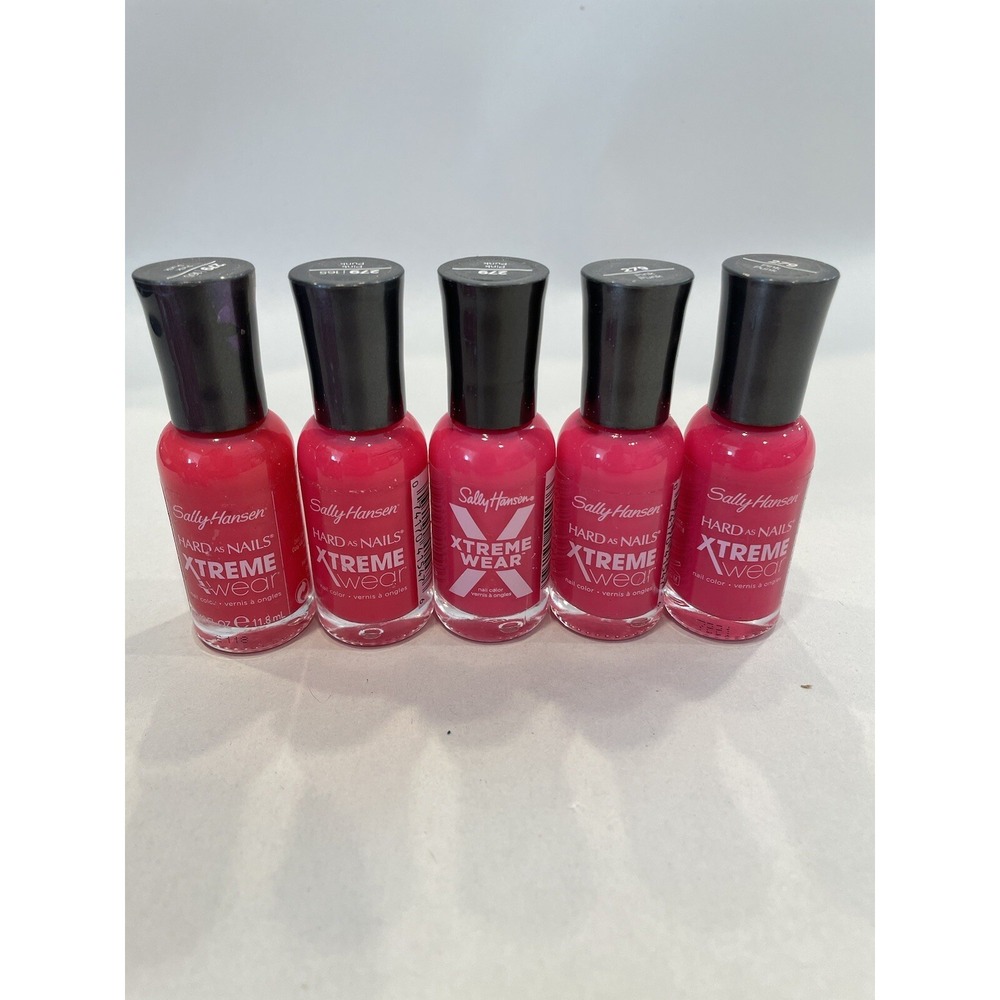 Sally Hansen Hard as Nails Xtreme Wear 165/279, Pink Punk, 0.4 Fl Oz  / Lot Of 5